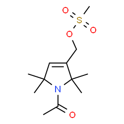 ChemSpider 2D Image | (1-Acetyl-2,2,5,5-tetramethyl-2,5-dihydro-1H-pyrrol-3-yl)methyl methanesulfonate | C12H21NO4S