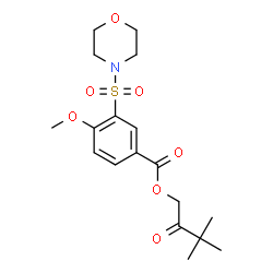 ChemSpider 2D Image | 3,3-Dimethyl-2-oxobutyl 4-methoxy-3-(4-morpholinylsulfonyl)benzoate | C18H25NO7S