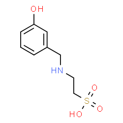 ChemSpider 2D Image | 2-[(3-Hydroxybenzyl)amino]ethanesulfonic acid | C9H13NO4S