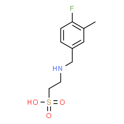 ChemSpider 2D Image | 2-[(4-Fluoro-3-methylbenzyl)amino]ethanesulfonic acid | C10H14FNO3S