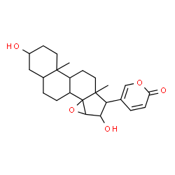 ChemSpider 2D Image | 3,16-Dihydroxy-14,15-epoxybufa-20,22-dienolide | C24H32O5