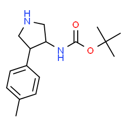 ChemSpider 2D Image | tert-Butyl 4-(4-methylphenyl)-3-pyrrolidinylcarbamate | C16H24N2O2