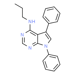 ChemSpider 2D Image | 5,7-Diphenyl-N-propyl-7H-pyrrolo[2,3-d]pyrimidin-4-amine | C21H20N4