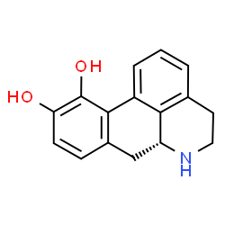 ChemSpider 2D Image | (6aR)-5,6,6a,7-Tetrahydro-4H-dibenzo[de,g]quinoline-10,11-diol | C16H15NO2