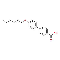 ChemSpider 2D Image | 4'-(Hexyloxy)-4-biphenylcarboxylic acid | C19H22O3
