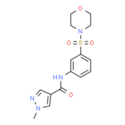 ChemSpider 2D Image | 1-Methyl-N-[3-(4-morpholinylsulfonyl)phenyl]-1H-pyrazole-4-carboxamide | C15H18N4O4S