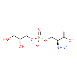 ChemSpider 2D Image | (2S)-2-Ammonio-3-({[(2R)-2,3-dihydroxypropoxy]phosphinato}oxy)propanoate | C6H13NO8P