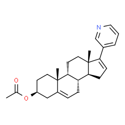 ChemSpider 2D Image | (3beta,9beta)-17-(3-Pyridinyl)androsta-5,16-dien-3-yl acetate | C26H33NO2