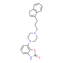 ChemSpider 2D Image | 7-{4-[3-(1H-Inden-3-yl)propyl]-1-piperazinyl}-1,3-benzoxazol-2(3H)-one | C23H25N3O2