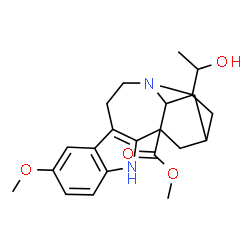 ChemSpider 2D Image | Methyl 20-hydroxy-12-methoxyibogamine-18-carboxylate | C22H28N2O4