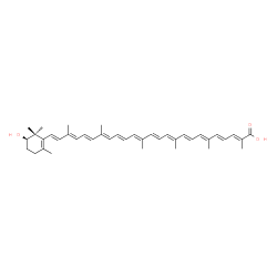 ChemSpider 2D Image | (2R,3'E)-2-Hydroxy-3',4'-didehydro-beta,psi-caroten-16'-oic acid | C40H52O3