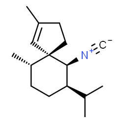 ChemSpider 2D Image | (5R,6S,7R,10S)-6-Isocyano-7-isopropyl-2,10-dimethylspiro[4.5]dec-1-ene | C16H25N