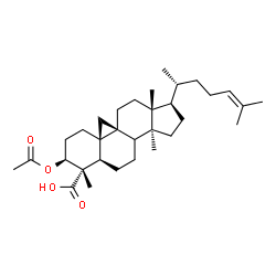 ChemSpider 2D Image | (3beta,8xi,9beta)-3-Acetoxy-9,19-cyclolanost-24-en-28-oic acid | C32H50O4