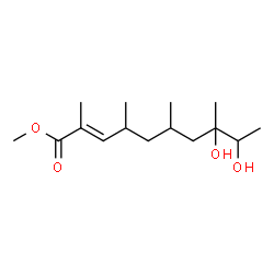 ChemSpider 2D Image | Methyl (2E)-8,9-dihydroxy-2,4,6,8-tetramethyl-2-decenoate | C15H28O4