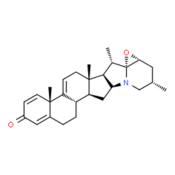 ChemSpider 2D Image | 22alpha,23alpha-epoxy-solanida-1,4,9-trien-3-one | C27H35NO2