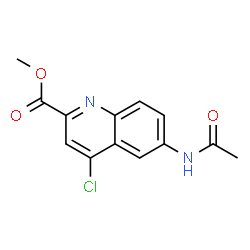 ChemSpider 2D Image | Methyl 6-acetamido-4-chloro-2-quinolinecarboxylate | C13H11ClN2O3