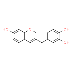 ChemSpider 2D Image | 7,3',4'-Trihydroxy-3-benzyl-2H-chromene | C16H14O4