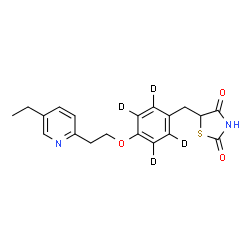 ChemSpider 2D Image | Pioglitazone-d4 | C19H16D4N2O3S