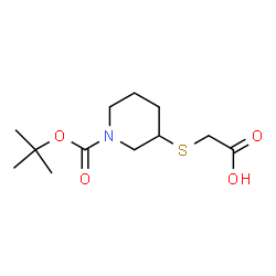 ChemSpider 2D Image | 2-({1-[(TERT-BUTOXY)CARBONYL]PIPERIDIN-3-YL}SULFANYL)ACETIC ACID | C12H21NO4S
