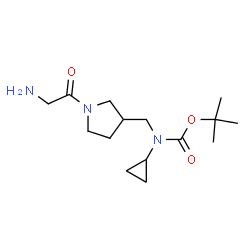 ChemSpider 2D Image | 2-Methyl-2-propanyl cyclopropyl[(1-glycyl-3-pyrrolidinyl)methyl]carbamate | C15H27N3O3