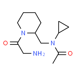 ChemSpider 2D Image | N-Cyclopropyl-N-[(1-glycyl-2-piperidinyl)methyl]acetamide | C13H23N3O2