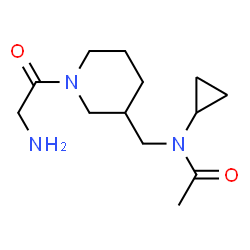 ChemSpider 2D Image | N-Cyclopropyl-N-[(1-glycyl-3-piperidinyl)methyl]acetamide | C13H23N3O2