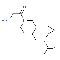 ChemSpider 2D Image | N-Cyclopropyl-N-[(1-glycyl-4-piperidinyl)methyl]acetamide | C13H23N3O2