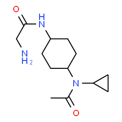 ChemSpider 2D Image | N-{4-[Acetyl(cyclopropyl)amino]cyclohexyl}glycinamide | C13H23N3O2
