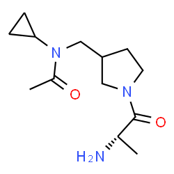 ChemSpider 2D Image | N-[(1-Alanyl-3-pyrrolidinyl)methyl]-N-cyclopropylacetamide | C13H23N3O2