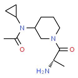 ChemSpider 2D Image | N-(1-Alanyl-3-piperidinyl)-N-cyclopropylacetamide | C13H23N3O2