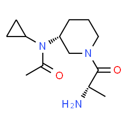 ChemSpider 2D Image | N-[(3R)-1-Alanyl-3-piperidinyl]-N-cyclopropylacetamide | C13H23N3O2