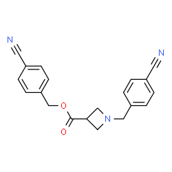 ChemSpider 2D Image | 4-Cyanobenzyl 1-(4-cyanobenzyl)-3-azetidinecarboxylate | C20H17N3O2