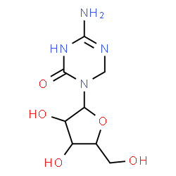 ChemSpider 2D Image | 6-Amino-3-pentofuranosyl-3,4-dihydro-1,3,5-triazin-2(1H)-one | C8H14N4O5