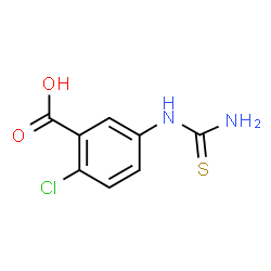 ChemSpider 2D Image | 5-(Carbamothioylamino)-2-chlorobenzoic acid | C8H7ClN2O2S