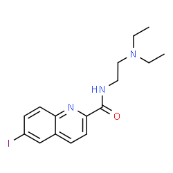 ChemSpider 2D Image | N-[2-(Diethylamino)ethyl]-6-iodo-2-quinolinecarboxamide | C16H20IN3O