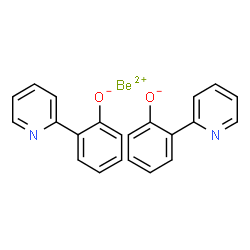 ChemSpider 2D Image | Beryllium bis[2-(2-pyridinyl)phenolate] | C22H16BeN2O2