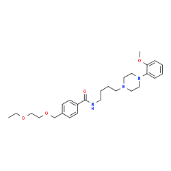 ChemSpider 2D Image | 4-[(2-Ethoxyethoxy)methyl]-N-{4-[4-(2-methoxyphenyl)-1-piperazinyl]butyl}benzamide | C27H39N3O4