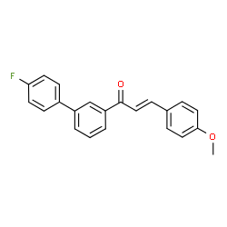 ChemSpider 2D Image | (2E)-1-(4'-Fluoro-3-biphenylyl)-3-(4-methoxyphenyl)-2-propen-1-one | C22H17FO2