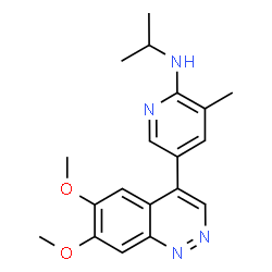 ChemSpider 2D Image | 5-(6,7-Dimethoxy-4-cinnolinyl)-N-isopropyl-3-methyl-2-pyridinamine | C19H22N4O2