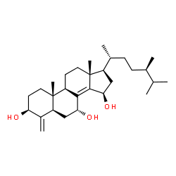 ChemSpider 2D Image | (3beta,5alpha,7alpha,15beta,24R)-4-Methyleneergost-8(14)-ene-3,7,15-triol | C29H48O3
