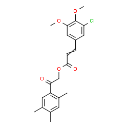 ChemSpider 2D Image | 2-Oxo-2-(2,4,5-trimethylphenyl)ethyl 3-(3-chloro-4,5-dimethoxyphenyl)acrylate | C22H23ClO5