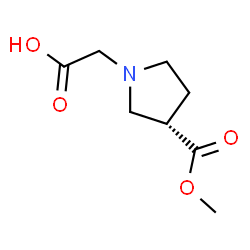 ChemSpider 2D Image | [(3S)-3-(Methoxycarbonyl)-1-pyrrolidinyl]acetic acid | C8H13NO4