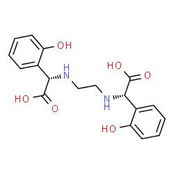 ChemSpider 2D Image | (2S,2'S)-2,2'-(1,2-Ethanediyldiimino)bis[(2-hydroxyphenyl)acetic acid] | C18H20N2O6