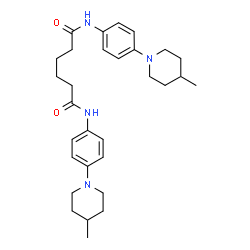 ChemSpider 2D Image | N,N'-Bis[4-(4-methyl-1-piperidinyl)phenyl]hexanediamide | C30H42N4O2