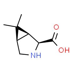 ChemSpider 2D Image | (1S,2S,5R)-6,6-Dimethyl-3-azabicyclo[3.1.0]hexane-2-carboxylic acid | C8H13NO2