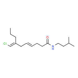 ChemSpider 2D Image | (4E,7E)-7-(Chloromethylene)-N-(3-methylbutyl)-4-decenamide | C16H28ClNO