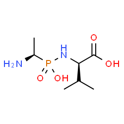 ChemSpider 2D Image | N-{[(1R)-1-Aminoethyl](hydroxy)phosphoryl}-D-valine | C7H17N2O4P