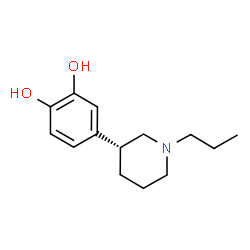 ChemSpider 2D Image | 4-[(3R)-1-Propyl-3-piperidinyl]-1,2-benzenediol | C14H21NO2