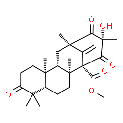 ChemSpider 2D Image | Methyl (1R,2S,5S,10S,11S,13R,15S)-15-hydroxy-2,6,6,10,13,15-hexamethyl-17-methylene-7,14,16-trioxotetracyclo[11.3.1.0~2,11~.0~5,10~]heptadecane-1-carboxylate | C26H36O6