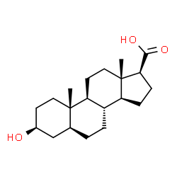 ChemSpider 2D Image | (3beta,5alpha,17beta)-3-Hydroxyandrostane-17-carboxylic acid | C20H32O3